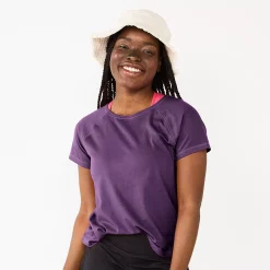 Women's Tek Gear® Core Raglan Tee -Casual Wear Hub 5942070 Grape Grenache