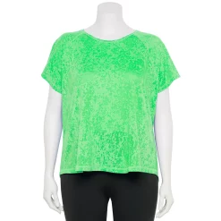 Plus Size Tek Gear® Core Raglan Tee -Casual Wear Hub 5942095 Lime Burnout
