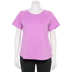 Plus Size Tek Gear® Core Raglan Tee -Casual Wear Hub 5942095 Luminous Pink