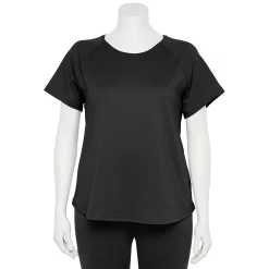 Plus Size Tek Gear® Core Raglan Tee -Casual Wear Hub 5942095 Mineral Black