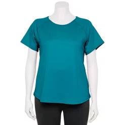 Plus Size Tek Gear® Core Raglan Tee -Casual Wear Hub 5942095 Night Life Teal