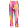 Women's Tek Gear® Core High-Waisted Capri Leggings -Casual Wear Hub 6004846 Pink Abstract Print