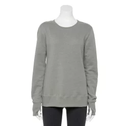 Petite Tek Gear® Ultrasoft Fleece Crewneck Sweatshirt -Casual Wear Hub 6120169 Charcoal