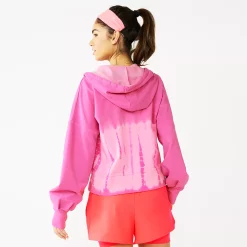 Women's Tek Gear® French Terry Crop Zip-Up Jacket -Casual Wear Hub 6120577 ALT