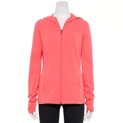 Women's Tek Gear® Essential Hooded Jacket -Casual Wear Hub 6171604 Melon Energy