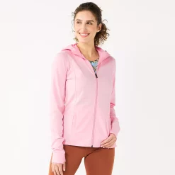 Women's Tek Gear® Essential Hooded Jacket -Casual Wear Hub 6171604 Strawberry Malt